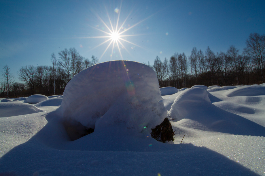 黑龙江省双鸭山市饶河雪景
