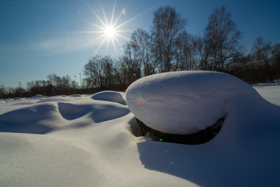 黑龙江省双鸭山市饶河雪景